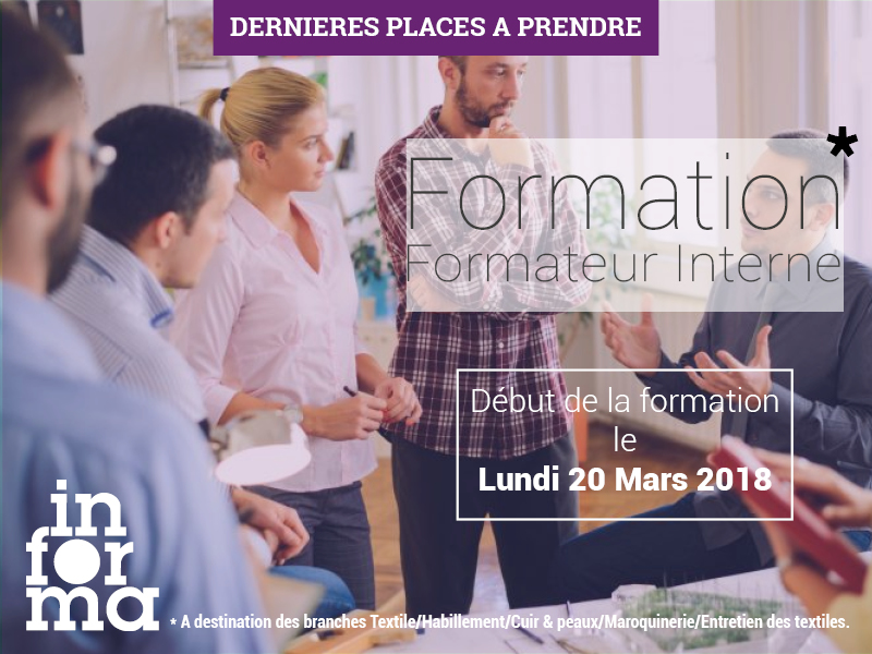 Dernières places à prendre pour la formation inter-entreprise de formateur interne