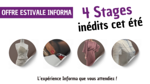 Offre estivale informa - formation couture initiation moulage patronnage montage et finitions luxe